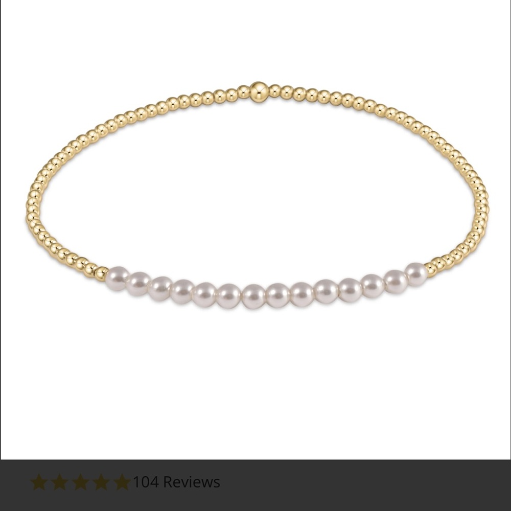 Enewton 6.25 Gold & Pearl Bracelet. New with Dust Bag